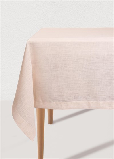 The Mia Linen Plus Dikdörtgen Masa Örtüsü Bej 150x230 cm