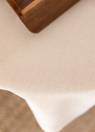 The Mia Linen Plus Dikdörtgen Masa Örtüsü Bej 150x230 cm