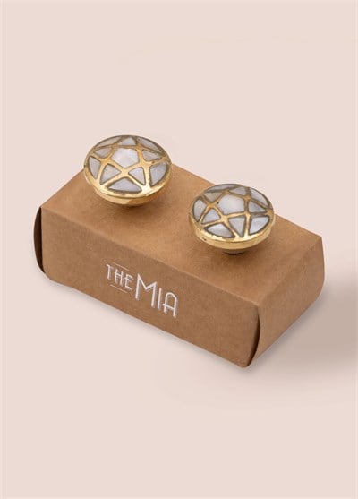 The Mia Pirinç Çekmece ve Dolap Kulbu 2li Set KLP19