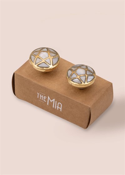 The Mia Pirinç Çekmece ve Dolap Kulbu 2li Set KLP19