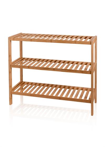 The Mia Bambu 3 Katlı Düzenleyici Dolap Raf Ayakkabılık 70x59x26 Cm