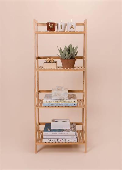 The Mia Bambu 4 Katlı Düzenleyici Dolap Raf 120x49x32 Cm