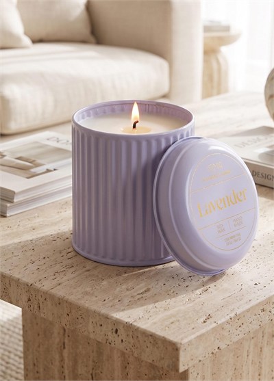 The Mia Calm Lavanta Kokulu Lila Kapaklı Mum 830 Gr 12x10 