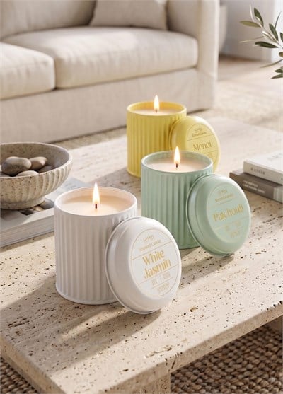 The Mia Calm Patchouli Kokulu Yeşil Kapaklı Mum 600 Gr 10x
