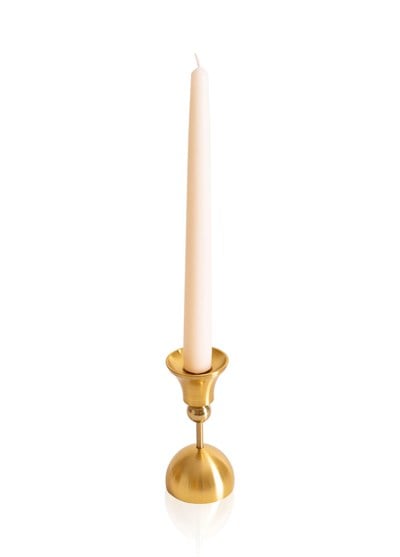 The Mia Brass Pirinç Şamdan ve Tealight Mumluk 12 Cm