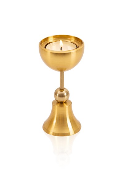 The Mia Brass Pirinç Şamdan ve Tealight Mumluk 12 Cm