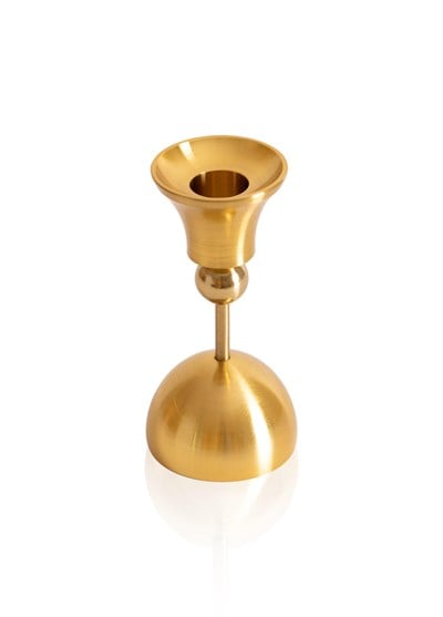 The Mia Brass Pirinç Şamdan ve Tealight Mumluk 12 Cm