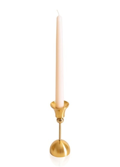 The Mia Brass Pirinç Şamdan ve Tealight Mumluk 15 Cm