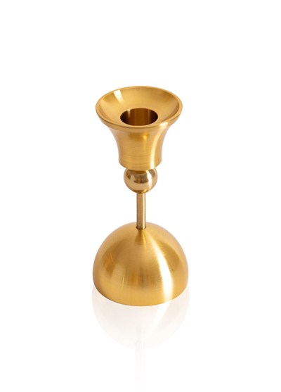 The Mia Brass Pirinç Şamdan ve Tealight Mumluk 12 Cm