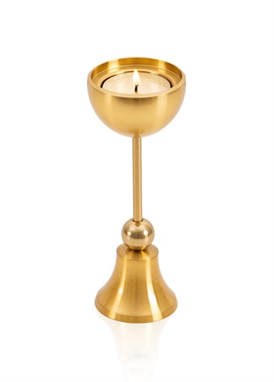 The Mia Brass Pirinç Şamdan ve Tealight Mumluk 15 Cm