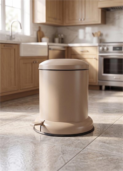 The Mia Metal Pedallı Çöp Kovası Mocha 20 Lt