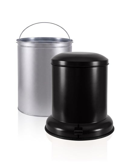 The Mia Metal Pedallı Çöp Kovası Siyah 20 Lt
