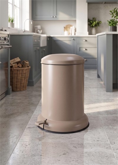 The Mia Metal Pedallı Çöp Kovası Mocha 25 Lt