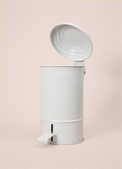 The Mia Stripe Mutfak ve Banyo Çöp Kovası Beyaz 5 Lt