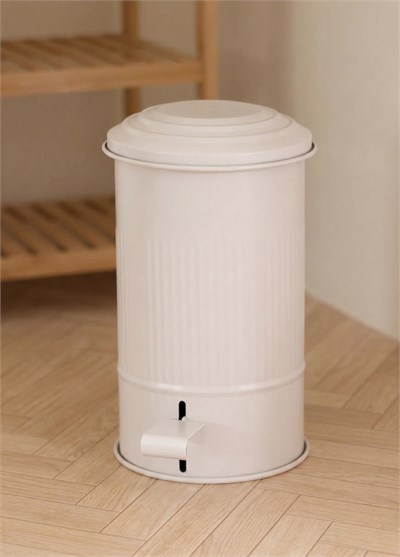 The Mia Stripe Mutfak ve Banyo Çöp Kovası Bej 5 Lt