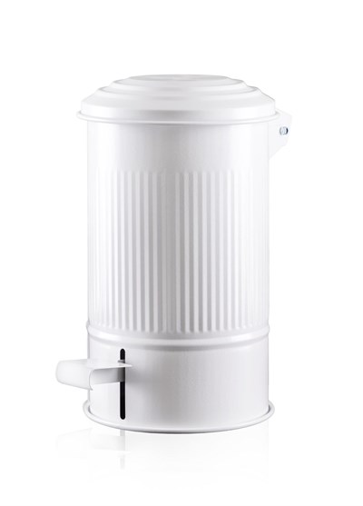 The Mia Stripe Mutfak ve Banyo Çöp Kovası Beyaz 5 Lt