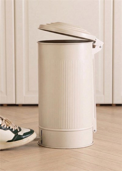The Mia Stripe Mutfak Çöp Kovası Bej 24 Lt
