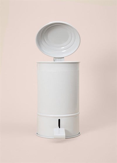 The Mia Stripe Mutfak ve Banyo Çöp Kovası Beyaz 5 Lt