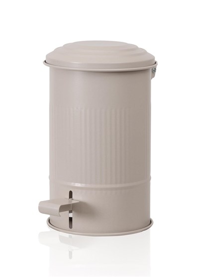 The Mia Stripe Mutfak ve Banyo Çöp Kovası Bej 5 Lt