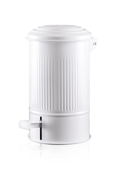 The Mia Stripe Mutfak ve Banyo Çöp Kovası Beyaz 5 Lt