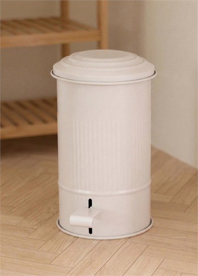 The Mia Stripe Mutfak ve Banyo Çöp Kovası Bej 5 Lt