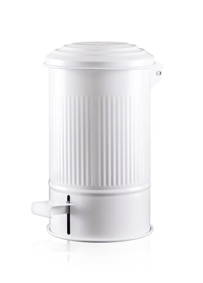 The Mia Stripe Mutfak ve Banyo Çöp Kovası Beyaz 5 Lt
