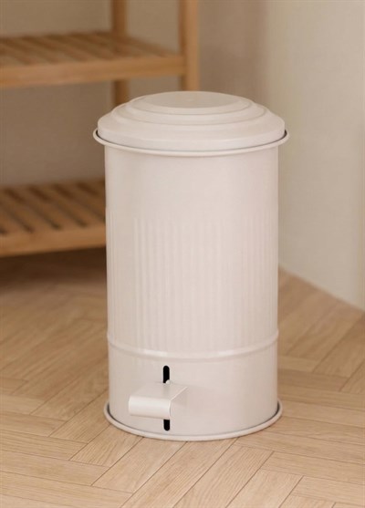The Mia Stripe Mutfak ve Banyo Çöp Kovası Bej 5 Lt