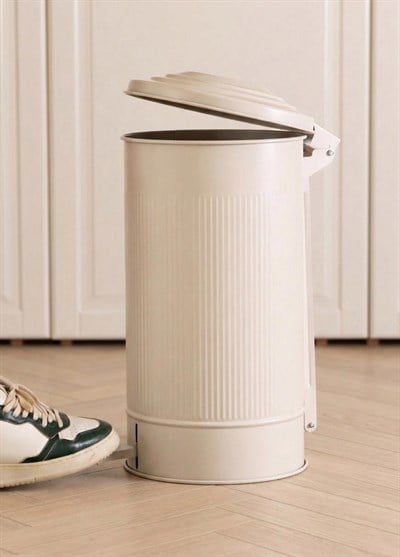 The Mia Stripe Mutfak Çöp Kovası Bej 24 Lt