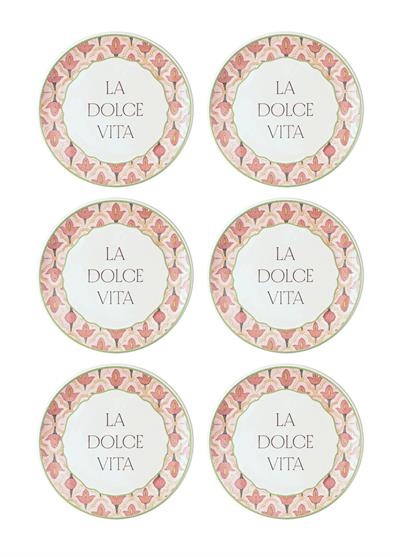 The Mia Dolce Vita Pasta Tabağı 6lı Set 19 cm DVT0001