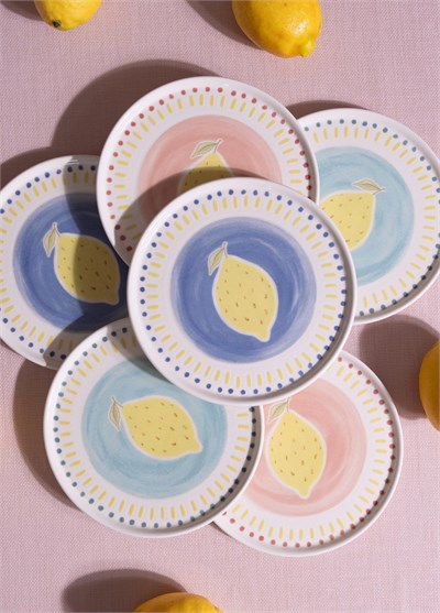 The Mia Italian Summer Pasta Tabağı 6lı Set 19 cm
