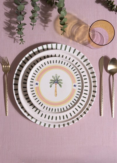 The Mia Italian Summer Pasta Tabağı 6lı Set 19 cm