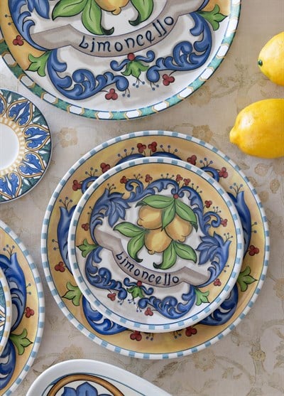 The Mia Limoncello Pasta Tabağı 6lı Set 19 cm