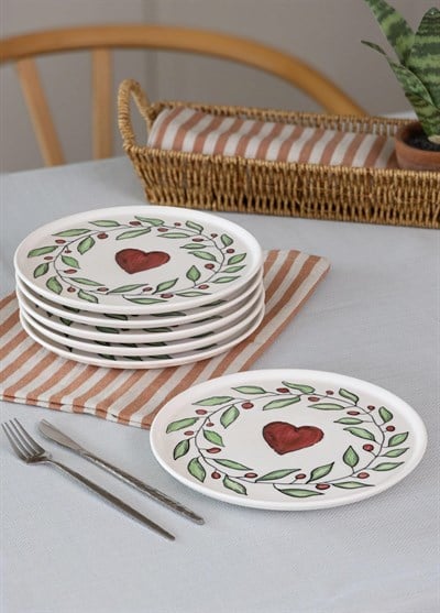 The Mia Luv Pasta Tabağı 6lı Set 19 cm