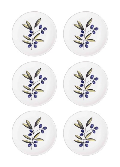 The Mia Olivos Pasta Tabağı 6lı Set 19 cm OVS0001