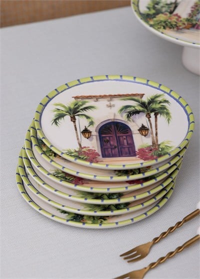 The Mia Palma Pasta Tabağı 6lı Set 19 cm
