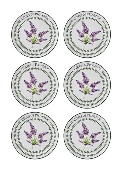 The Mia Provence Lavanta Pasta Tabağı 6lı Set 19 cm PRC002