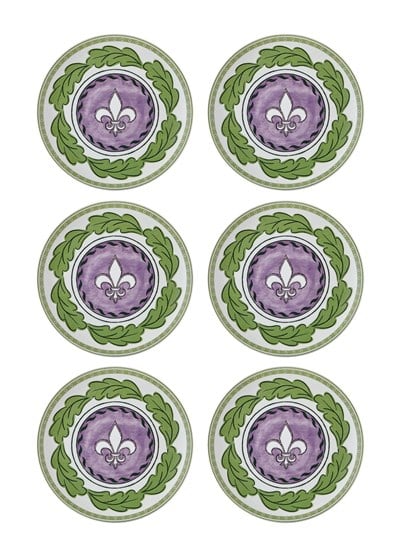 The Mia Provence Lavanta Pasta Tabağı 6lı Set 19 cm PRC001