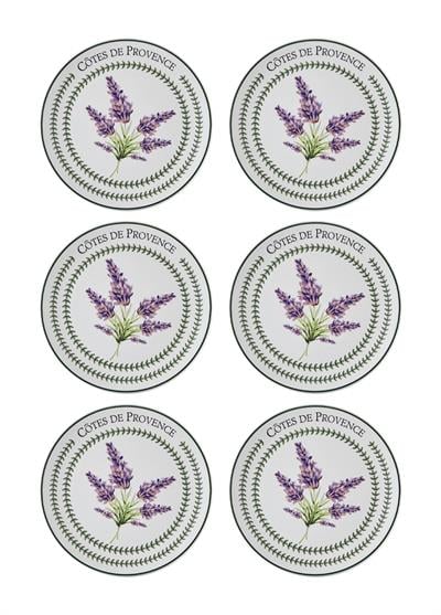 The Mia Provence Lavanta Pasta Tabağı 6lı Set 19 cm PRC002