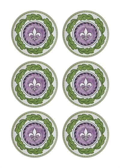 The Mia Provence Lavanta Pasta Tabağı 6lı Set 19 cm PRC001