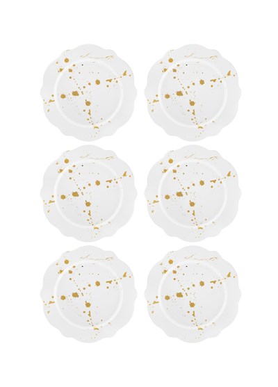 The Mia Splash Pasta Tabağı 6 Parça 21 Cm