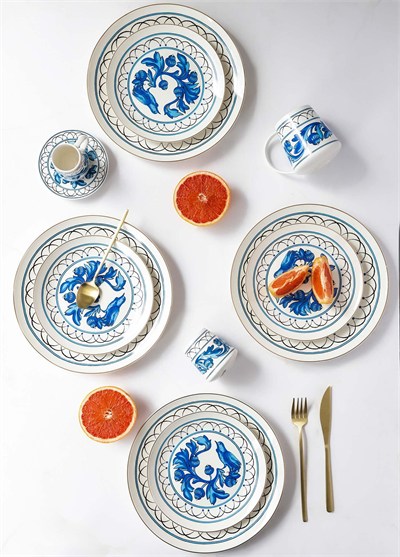 The Mia Azul Pasta Tabağı 6 Kişilik