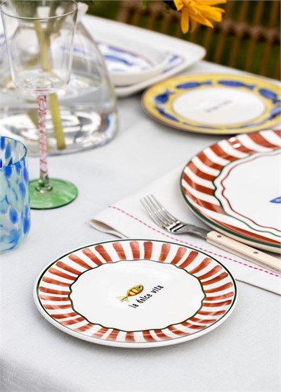 The Mia Fish Pasta Tabağı 6lı Set 19 cm