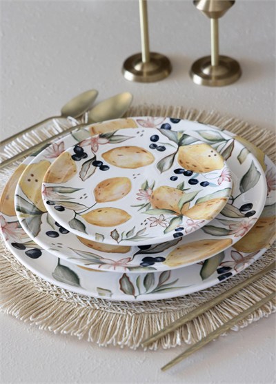 The Mia Limoncello Pasta Tabağı 6lı Set 19 cm LMN012