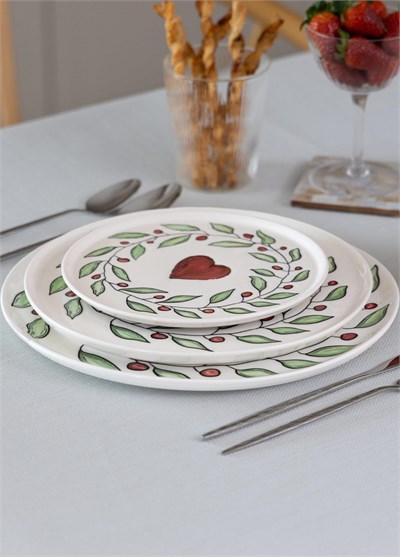 The Mia Luv Pasta Tabağı 6lı Set 19 cm