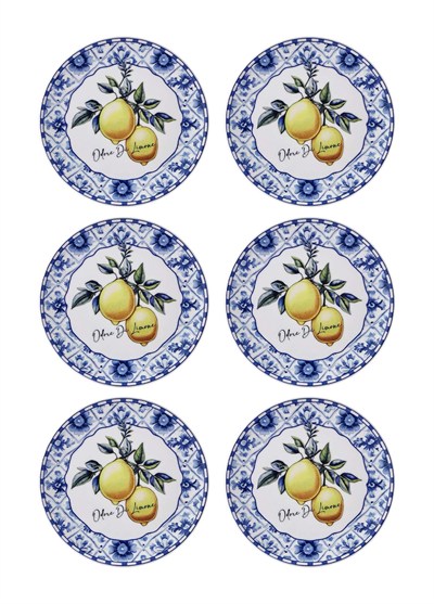 The Mia Odore Di Limone Pasta Tabağı 6lı Set 19 cm ODL0001