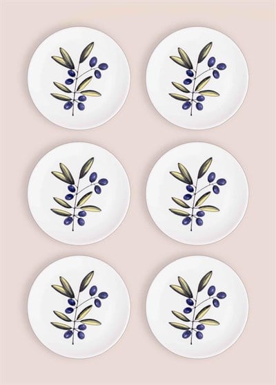 The Mia Olivos Pasta Tabağı 6lı Set 19 cm OVS0001