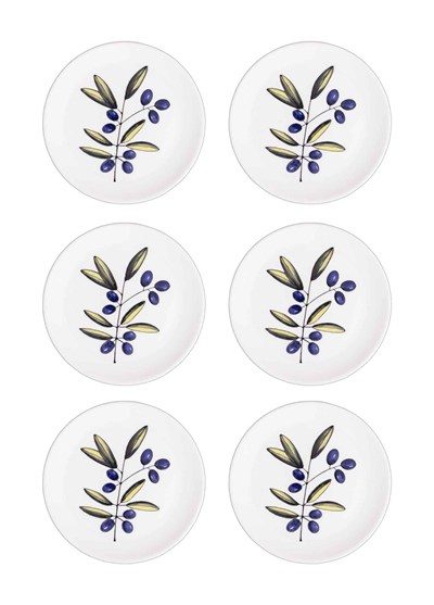 The Mia Olivos Pasta Tabağı 6lı Set 19 cm OVS0001