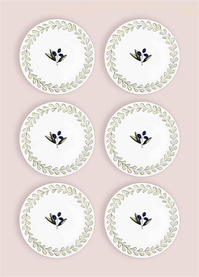 The Mia Olivos Pasta Tabağı 6lı Set 19 cm OVS0002