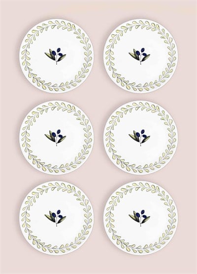 The Mia Olivos Pasta Tabağı 6lı Set 19 cm OVS0002