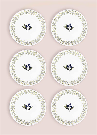 The Mia Olivos Pasta Tabağı 6lı Set 19 cm OVS0002
